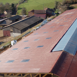 Bâtiment agricole, faitage éclairant Gaec du Viaduc