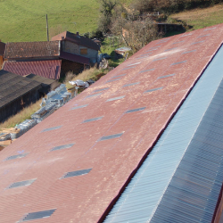 Bâtiment agricole, faitage éclairant Gaec du Viaduc