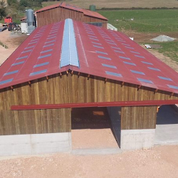 Bâtiment agricole, faitage éclairant Gaec du Viaduc