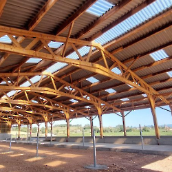 Bâtiment agricole, faitage éclairant Gaec du Viaduc