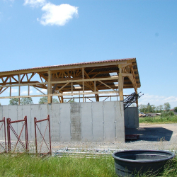 Bâtiment agricole, faitage éclairant Louison